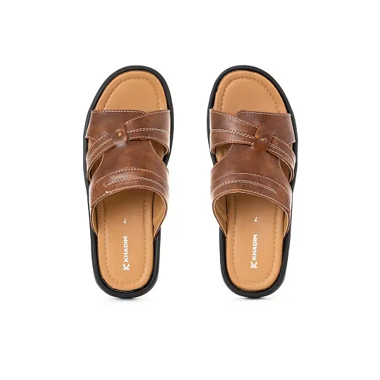 Buy online Men Brown Slip On Sandal from Sandals and Floaters for Men by  Khadims for ₹649 at 0% off | 2024 Limeroad.com