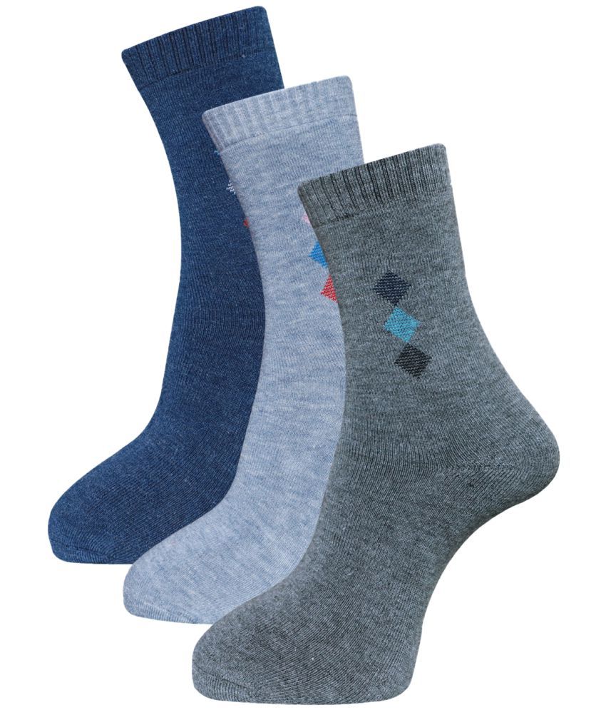     			Dollar - Woollen Men's Self Design Multicolor Full Length Socks ( Pack of 3 )