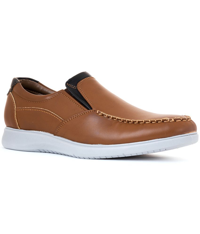     			Khadim's - Brown Men's Slip-on Shoes