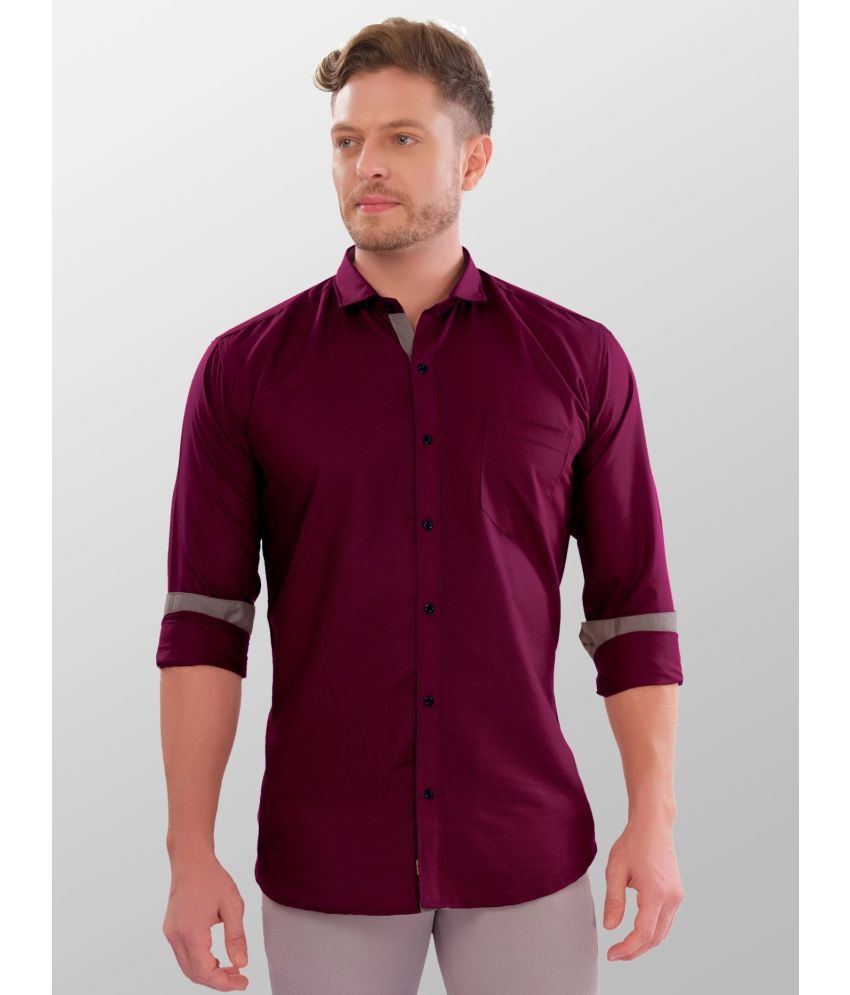     			VERTUSY - Maroon 100% Cotton Regular Fit Men's Casual Shirt ( Pack of 1 )
