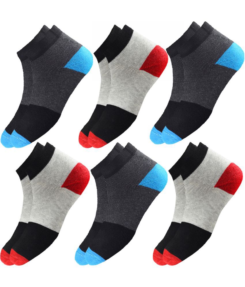     			hicode - Multicolor Lycra Women's Ankle Length Socks ( Pack of 6 )