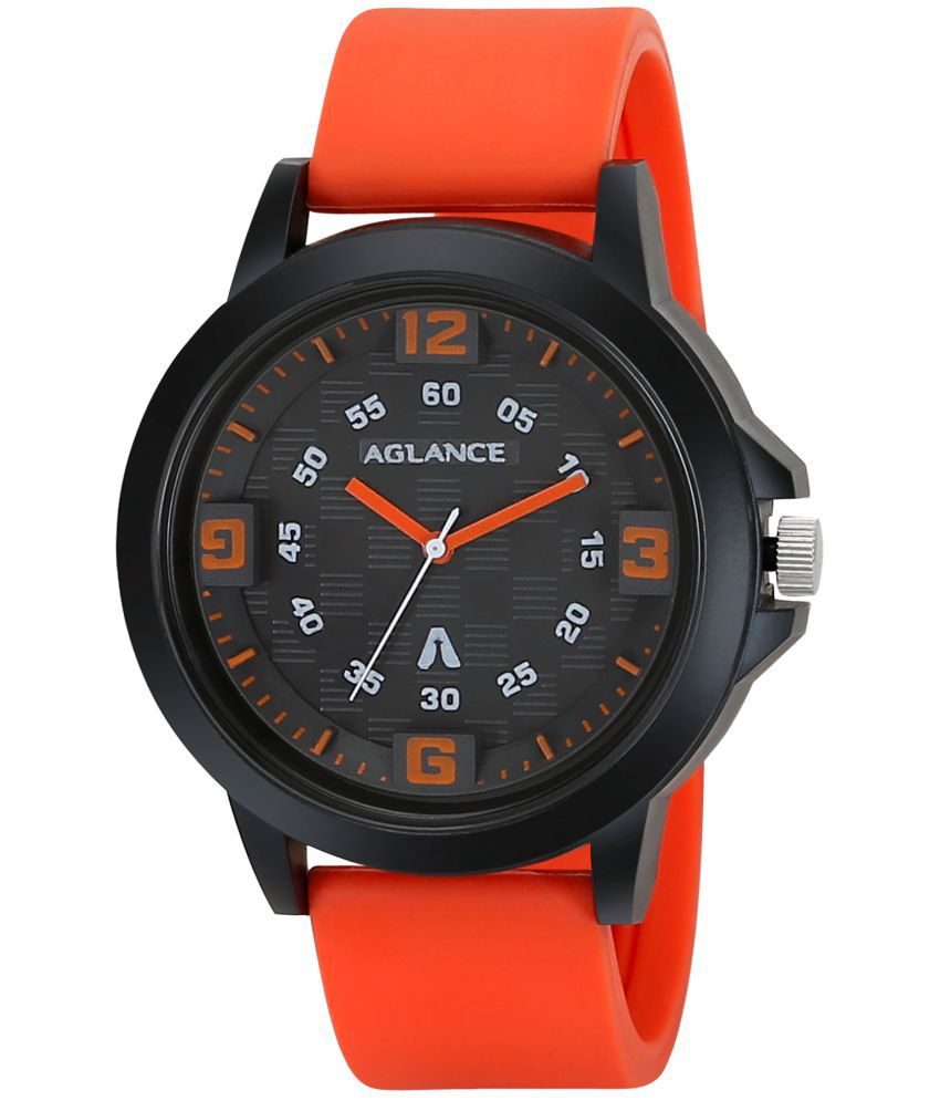    			Aglance - Orange Silicon Analog Men's Watch