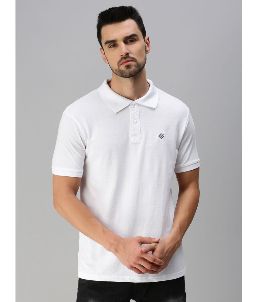     			ONN - White Cotton Blend Regular Fit Men's Polo T Shirt ( Pack of 1 )