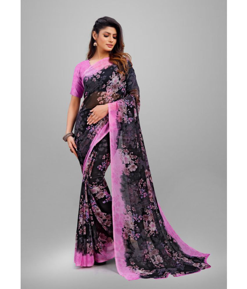     			Sanjana Silks - Pink Chiffon Saree With Blouse Piece ( Pack of 1 )