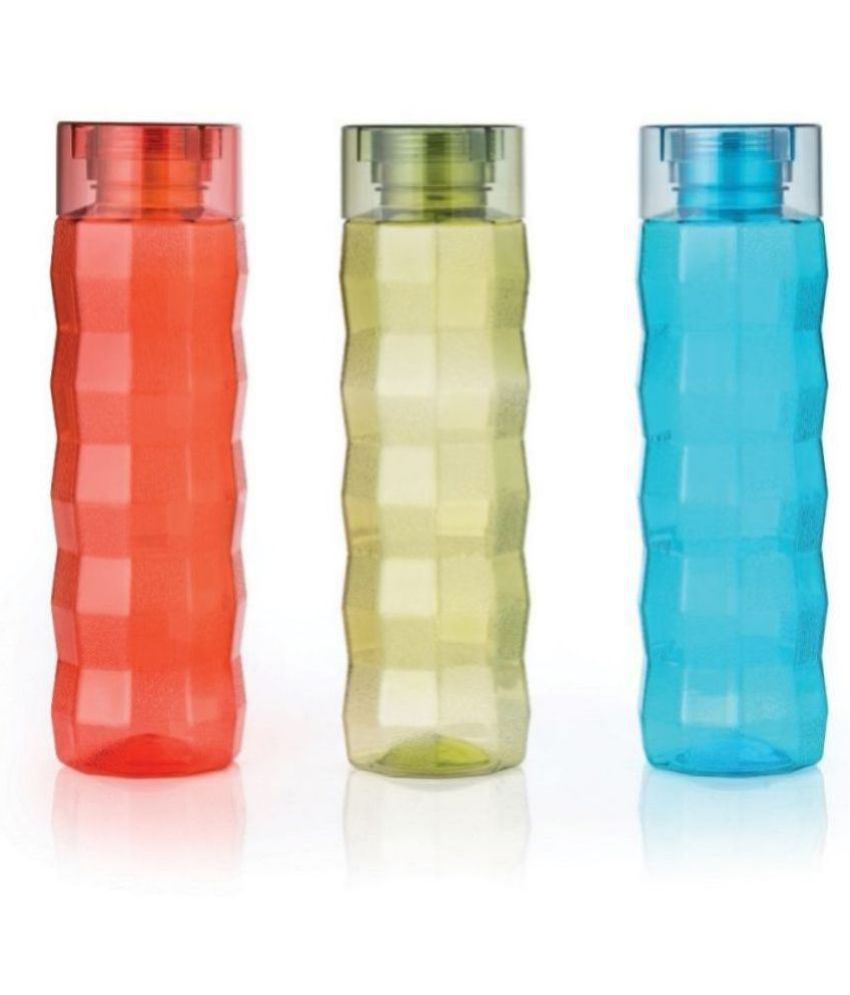     			iview kitchenware - Fridge/School/Adults Water Bottle Multicolour Water Bottle 1000 mL ( Set of 3 )