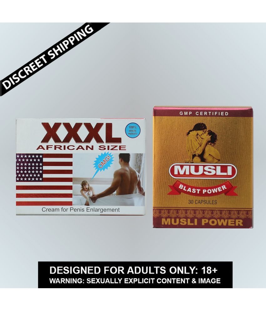     			Dr.Chopra SAFED Musli Blast Power Capsule 30 Combo of XXXL African Size Cream For Penis Enlargement & Dr. Chopra