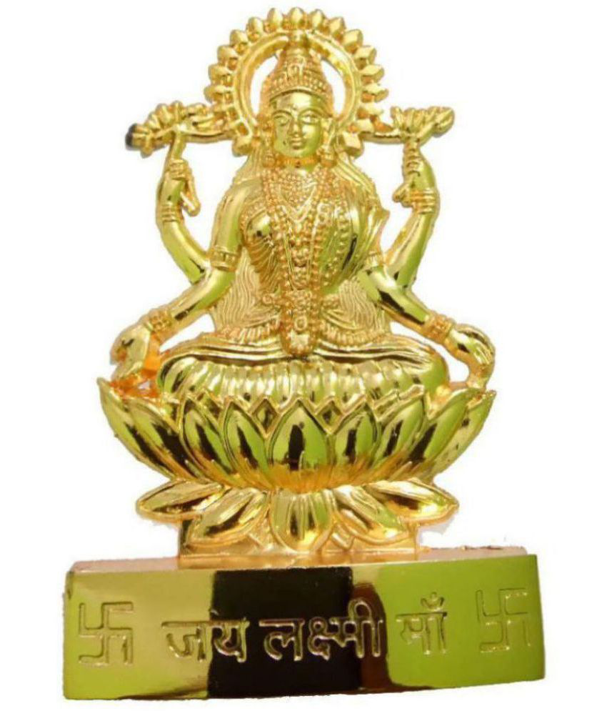     			DvR ClicK - Brass Goddess Laxmi 10 cm Idol