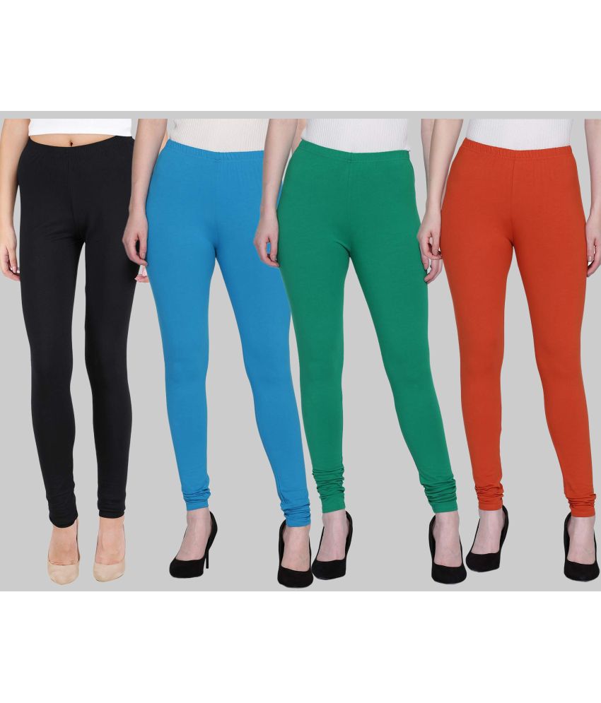     			FnMe - Multicolor Cotton Women's Leggings ( Pack of 4 )