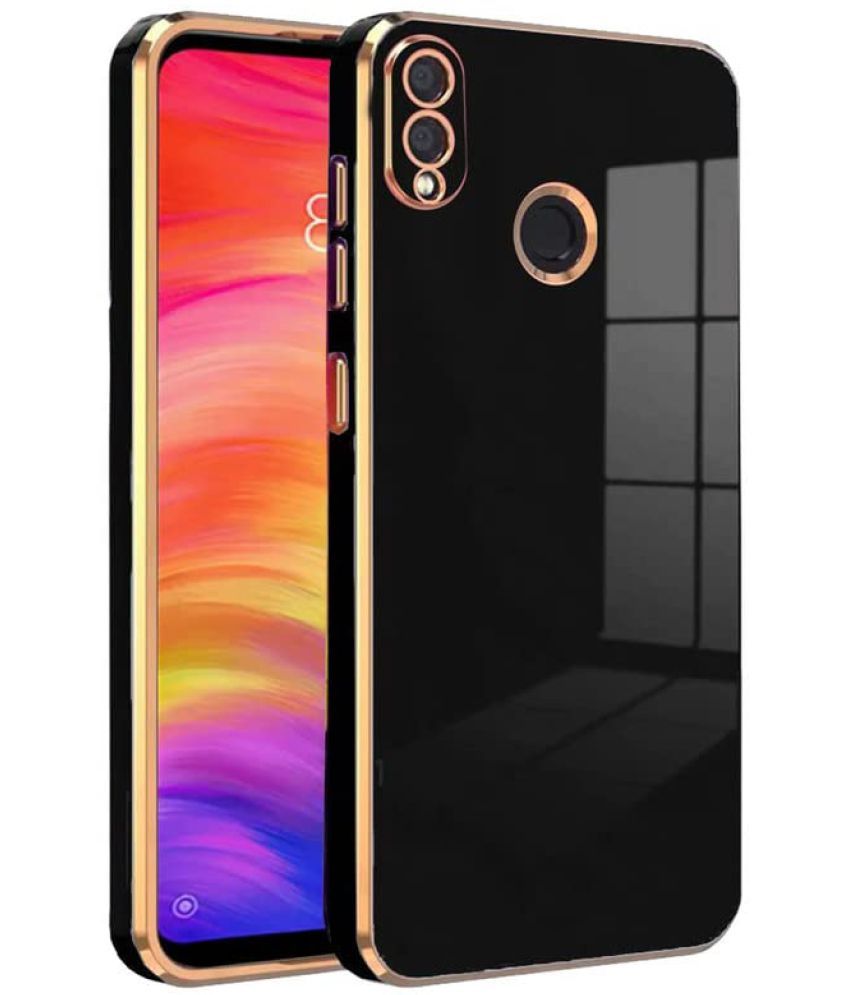     			Kosher Traders - Black Silicon Plain Cases Compatible For Xiaomi Redmi Note 7 ( Pack of 1 )