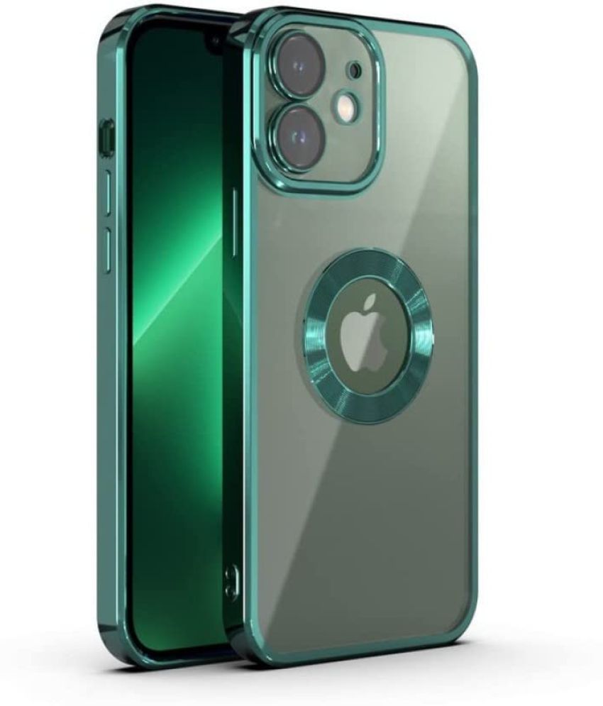     			NBOX - Green Silicon Plain Cases Compatible For Apple iPhone 12 ( Pack of 1 )