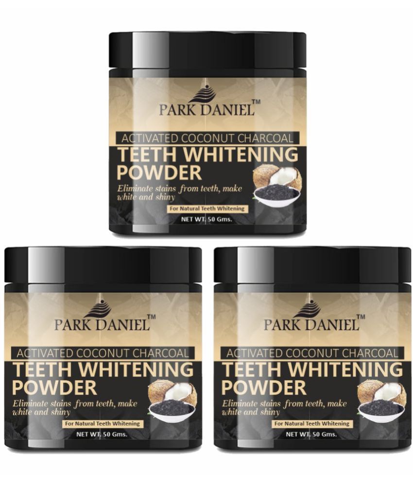     			Park Daniel Coconut Shell Activated Charcoal Tooth Powder Breath Freshener 50 g Pack of 3