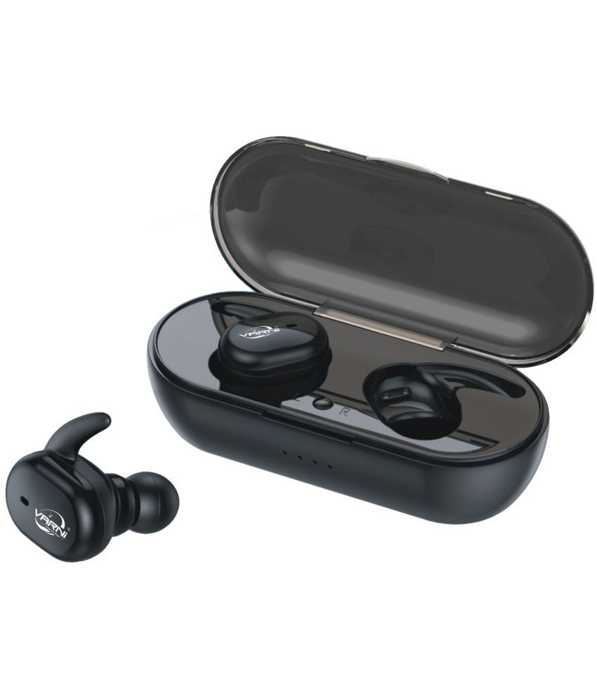 Varni B1080 On Ear True Wireless (TWS) 15 Hours Playback IPX5(Splash & Sweat Proof) Active Noise cancellation -Bluetooth V 5.0 Black