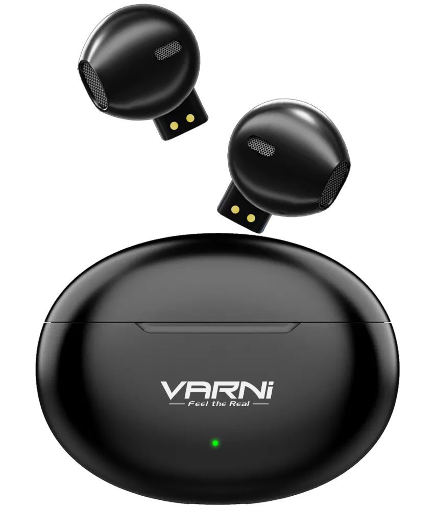 Varni B200 On Ear True Wireless (TWS) 18 Hours Playback IPX5(Splash & Sweat Proof) Active Noise cancellation -Bluetooth V 5.0 Black