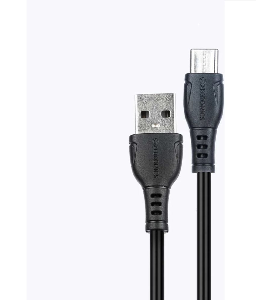     			Zebronics - Black 2.4 A USB Data Cable 1 Meter