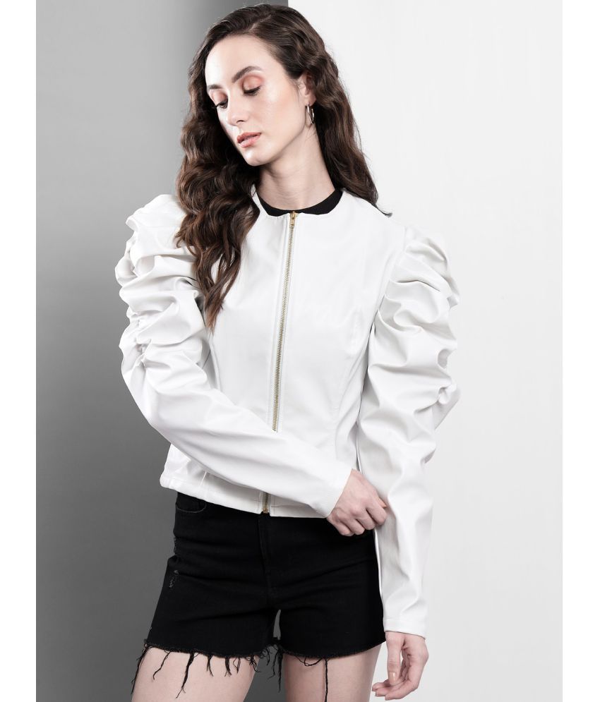 DARZI - Faux Leather White Jackets