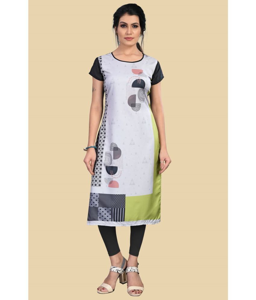     			Hiva Trendz - Multicoloured Crepe Women's Straight Kurti ( Pack of 1 )