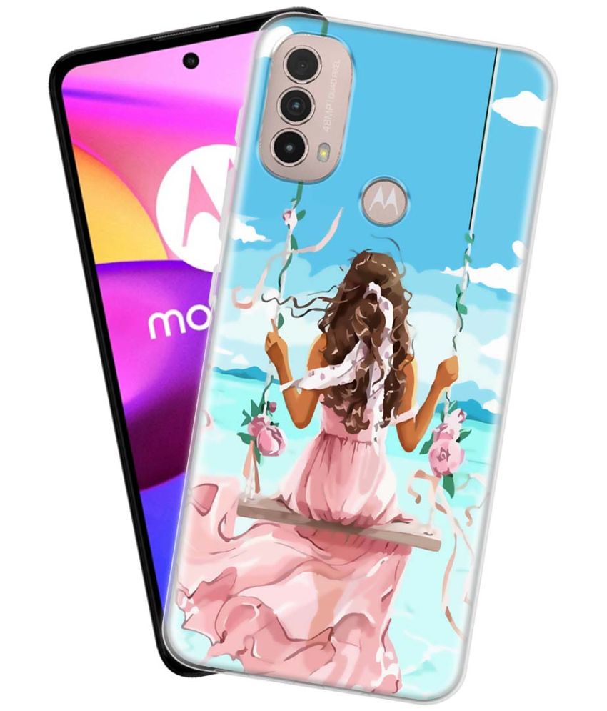     			NBOX - Multicolor Silicon Printed Back Cover Compatible For Motorola Moto E40 ( Pack of 1 )