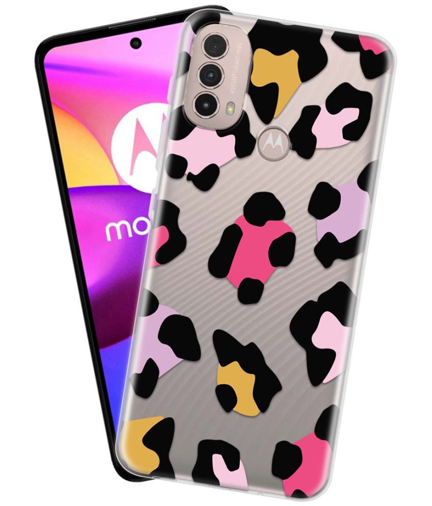     			NBOX - Multicolor Silicon Printed Back Cover Compatible For Motorola Moto E40 ( Pack of 1 )