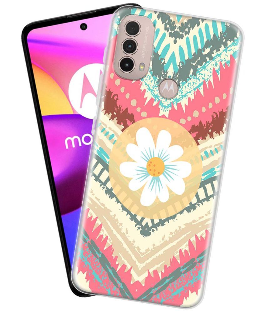     			NBOX - Multicolor Silicon Printed Back Cover Compatible For Motorola Moto E40 ( Pack of 1 )