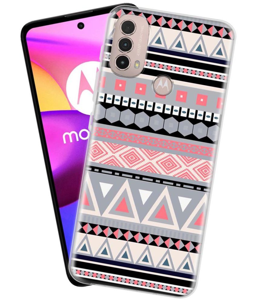     			NBOX - Multicolor Silicon Printed Back Cover Compatible For Motorola Moto E40 ( Pack of 1 )