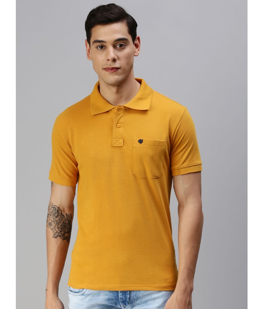     			ONN Pack of 1 Cotton Blend Regular Fit Solid Half Sleeves Men's Polo T Shirt ( Mustard )