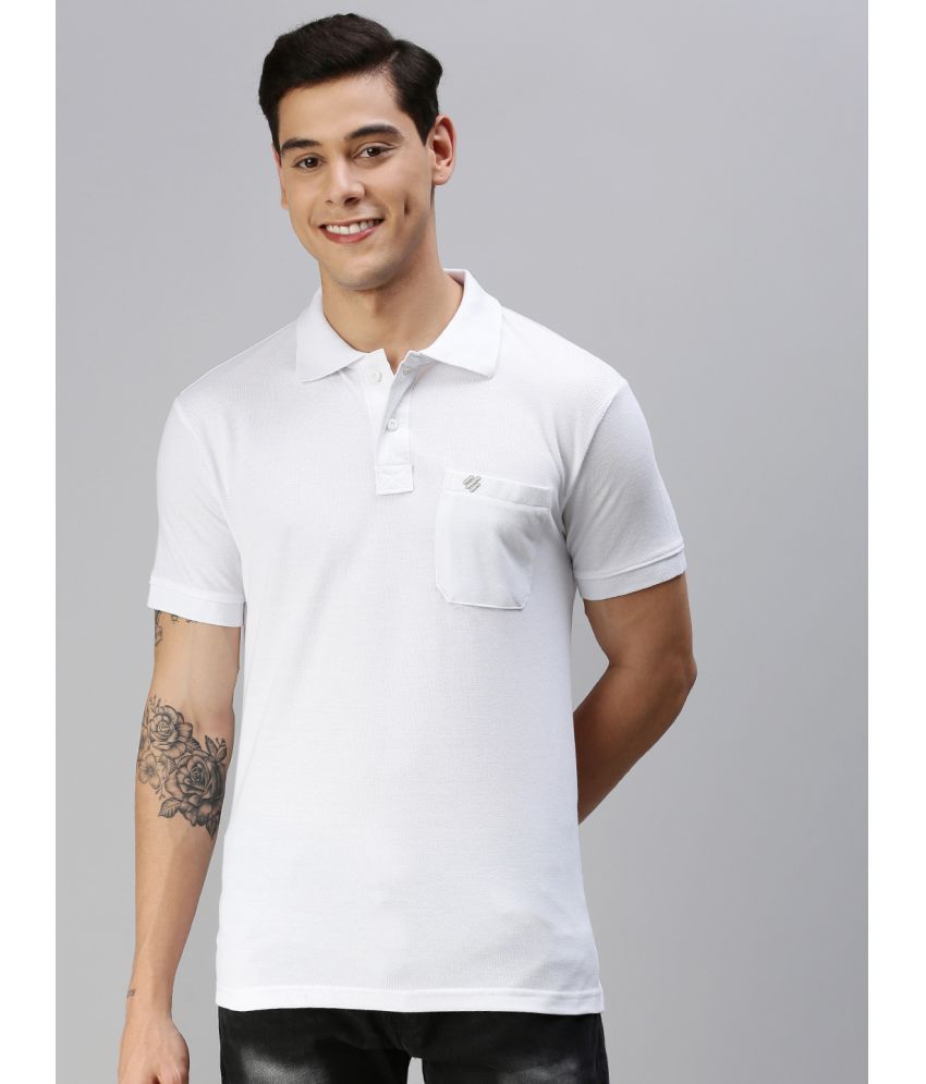     			ONN Pack of 1 Cotton Blend Regular Fit Solid Half Sleeves Men's Polo T Shirt ( White )