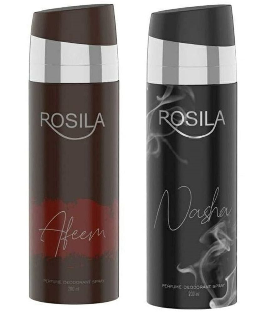     			ROSILA - 1 AFEEM 1 NASHA DEODORANT ,200ML Deodorant Spray for Men,Women 400 ml ( Pack of 2 )