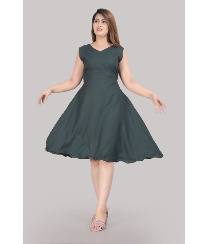     			Smien - Green Rayon Women's Skater Dress ( Pack of 1 )