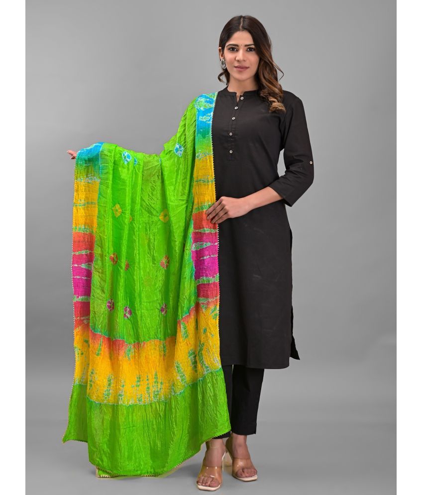     			Apratim - Green Silk Women's Dupatta - ( Pack of 1 )