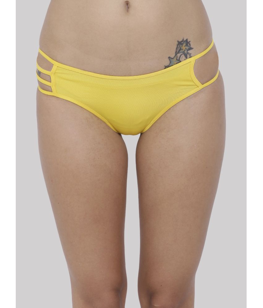     			BASIICS By La Intimo Polyester Solid Women's Hipster ( Yellow ) BCPBK03