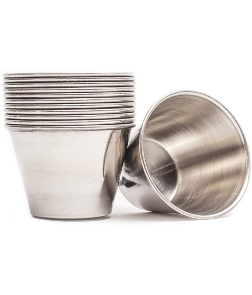     			Dynore - Sauce Cup 75 ml Stainless Steel Chip&Dip Bowl 75 mL ( Set of 12 )