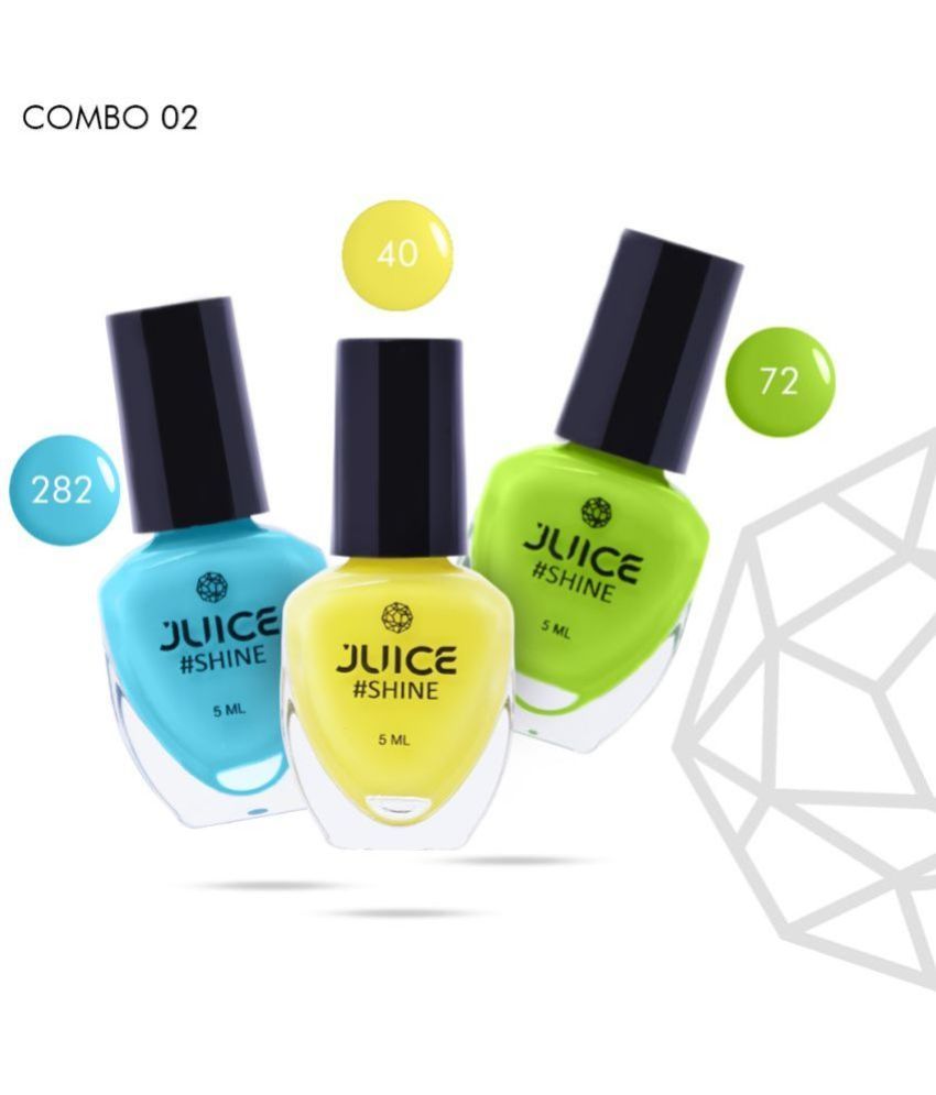     			Juice - Multi Glossy Nail Polish ( Pack of 3 )