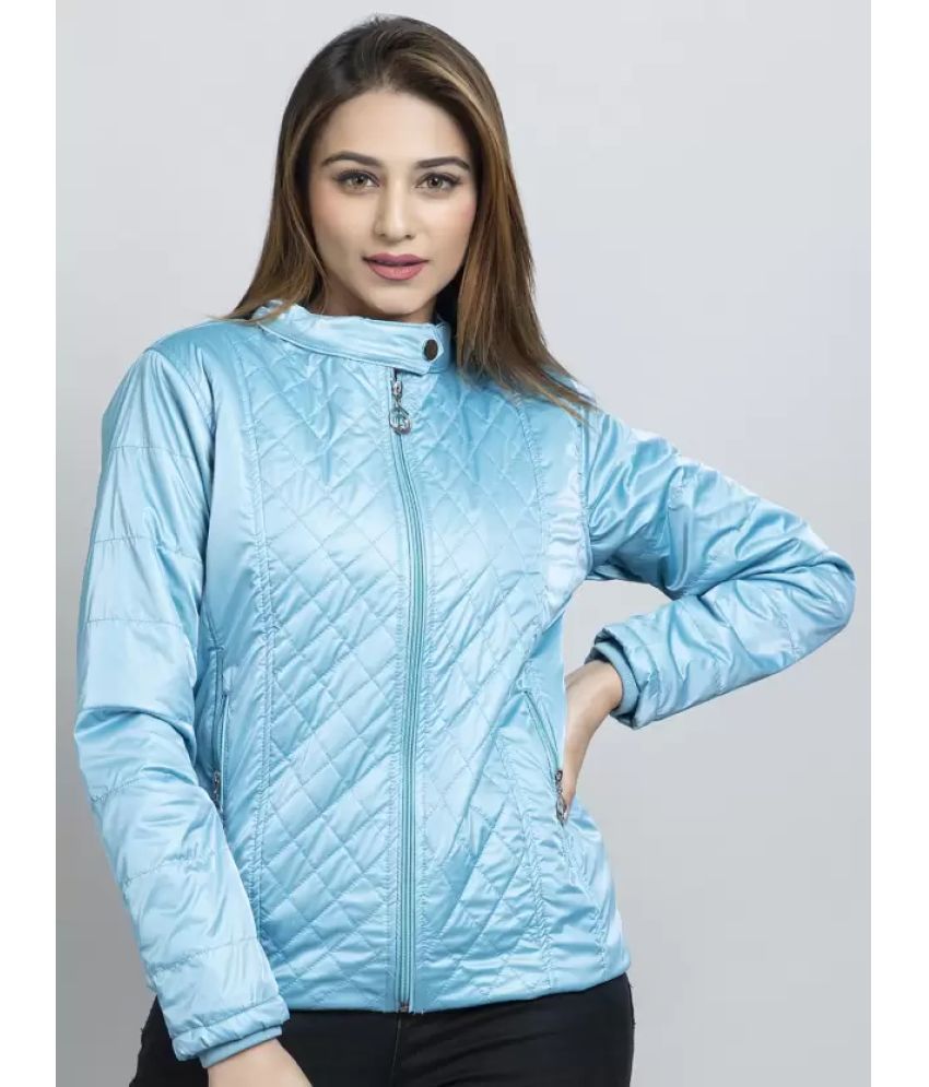 SONNESTA - Nylon Turquoise Quilted/Padded Jackets