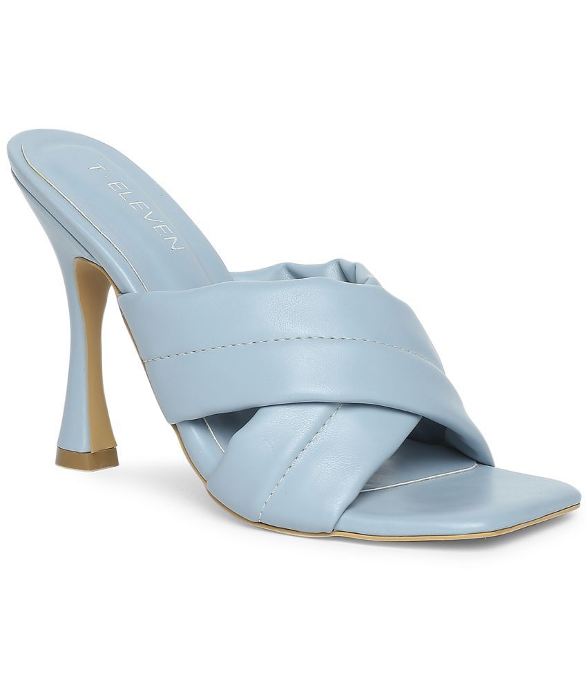     			T.ELEVEN - Light Blue Women's Slip On Heels