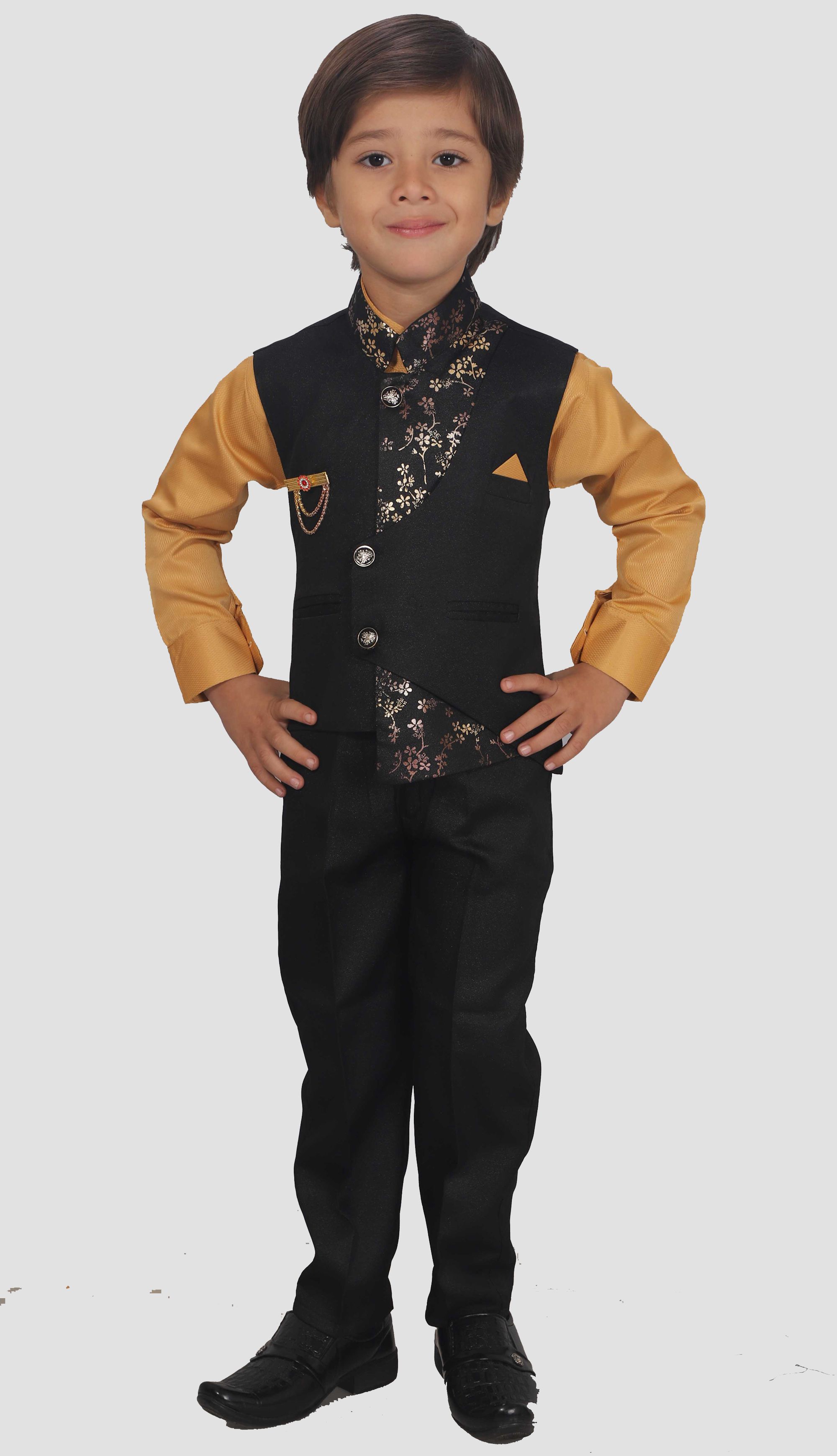     			Arshia Fashions - Yellow Cotton Blend Boys Shirt & Pants ( Pack of 1 )