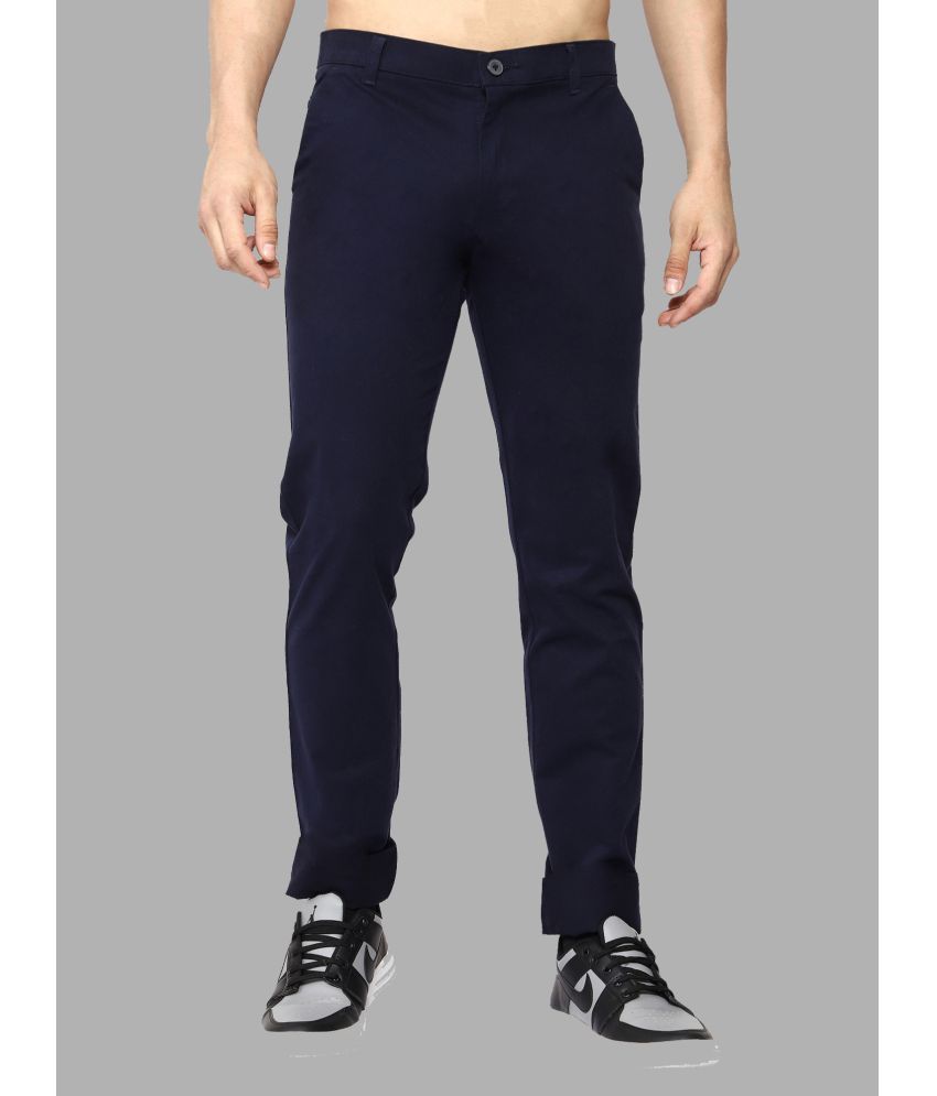     			JB JUST BLACK Navy Blue Regular Chinos ( Pack of 1 )