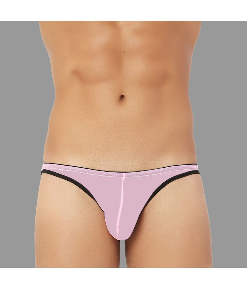     			Bruchi Club - Fluorescent Pink Nylon Men's Bikini ( Pack of 1 )