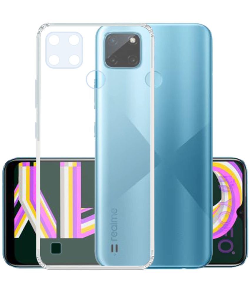     			Case Vault Covers - Transparent Silicon Silicon Soft cases Compatible For Realme C25Y ( Pack of 1 )