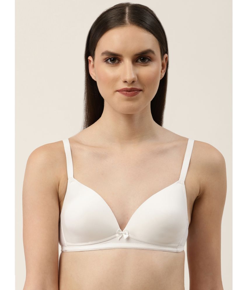     			Leading Lady Polyester Lightly Padded Women's T-Shirt Bra ( White )