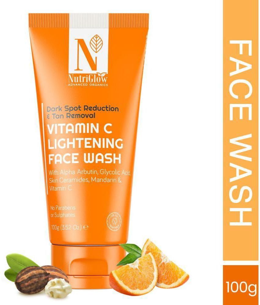     			Nutriglow Advanced Organics Vitamin C Lightening for Tan Removal, Brightening Skin, All Skin Type Face Wash, 100gm