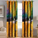 BELLA TRUE Multicolor Pack of 1 Polyester Window Curtain (4 ft X 5 ft)