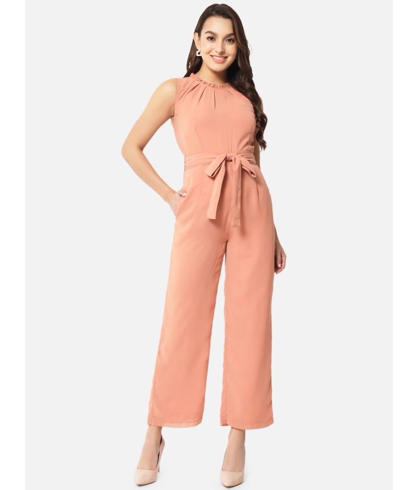     			ALL WAYS YOU - Peach Georgette Regular Fit Women's Jumpsuit ( Pack of 1 )