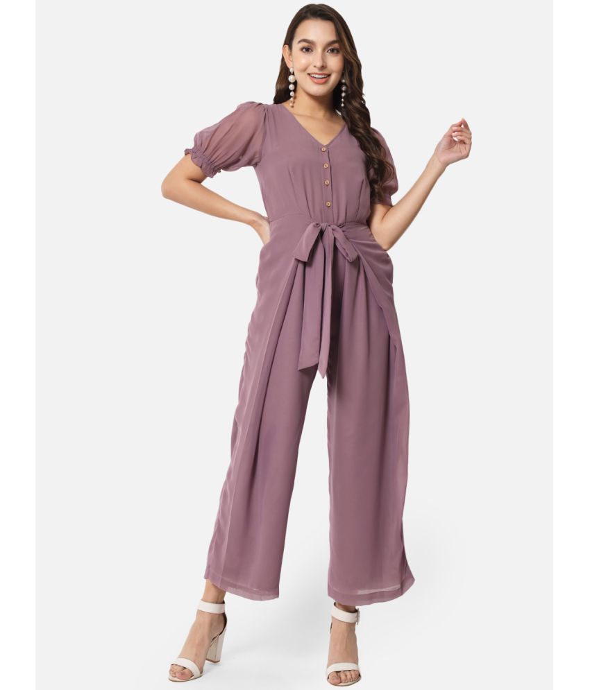     			ALL WAYS YOU - Purple Georgette Regular Fit Women's Jumpsuit ( Pack of 1 )