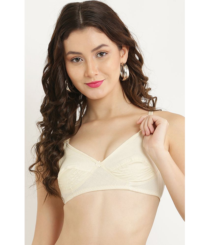     			Hobby Lobby - Beige Cotton Non Padded Women's T-Shirt Bra ( Pack of 1 )