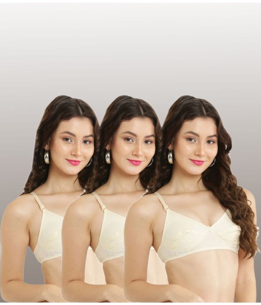     			Hobby Lobby - Beige Cotton Non Padded Women's Everyday Bra ( Pack of 3 )