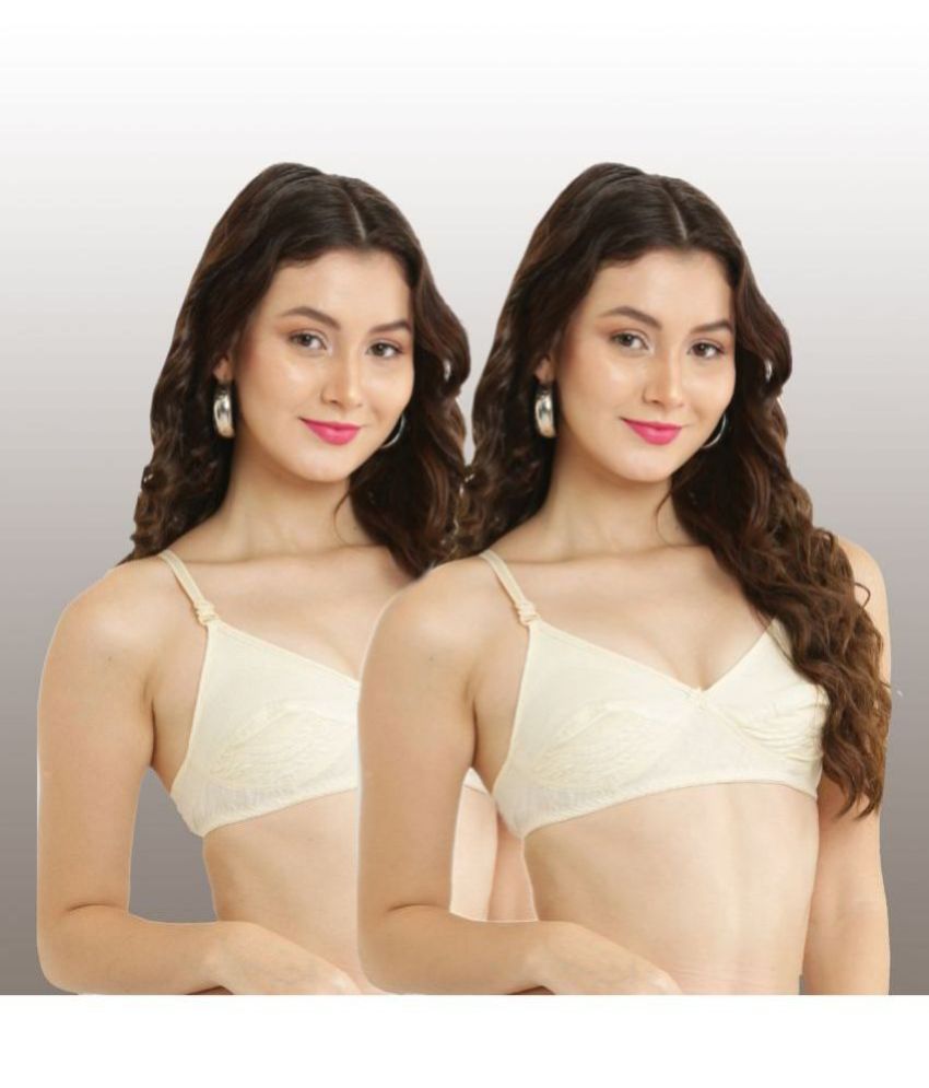     			Hobby Lobby - Beige Cotton Non Padded Women's Everyday Bra ( Pack of 2 )