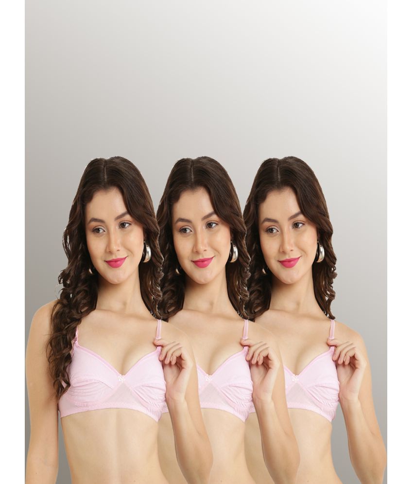     			Hobby Lobby - Pink Cotton Non Padded Women's Everyday Bra ( Pack of 3 )