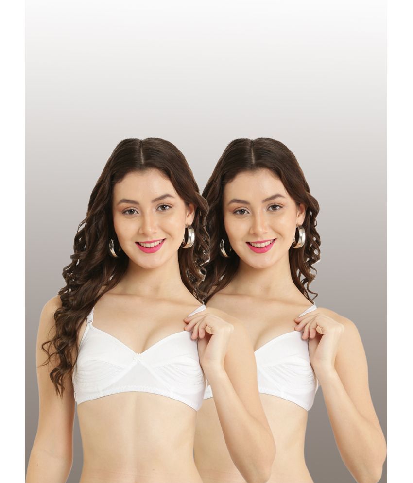     			Hobby Lobby - White Cotton Non Padded Women's T-Shirt Bra ( Pack of 2 )