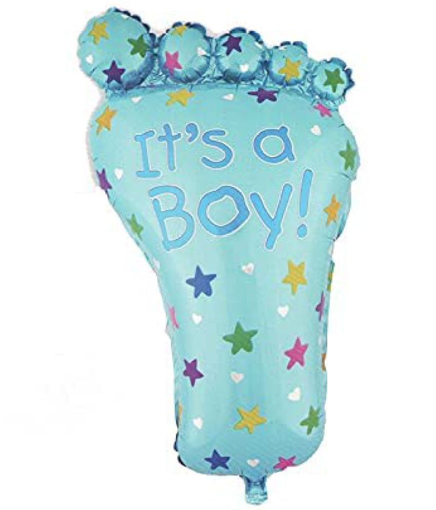     			Lalantopparties Feet Shape Foil Balloon Its a Boy Printed Balloon For Birthday decoration, baby decoration, boy decoration, surprise decoration, welocme home decoration, theme decoration (Pack of 1)