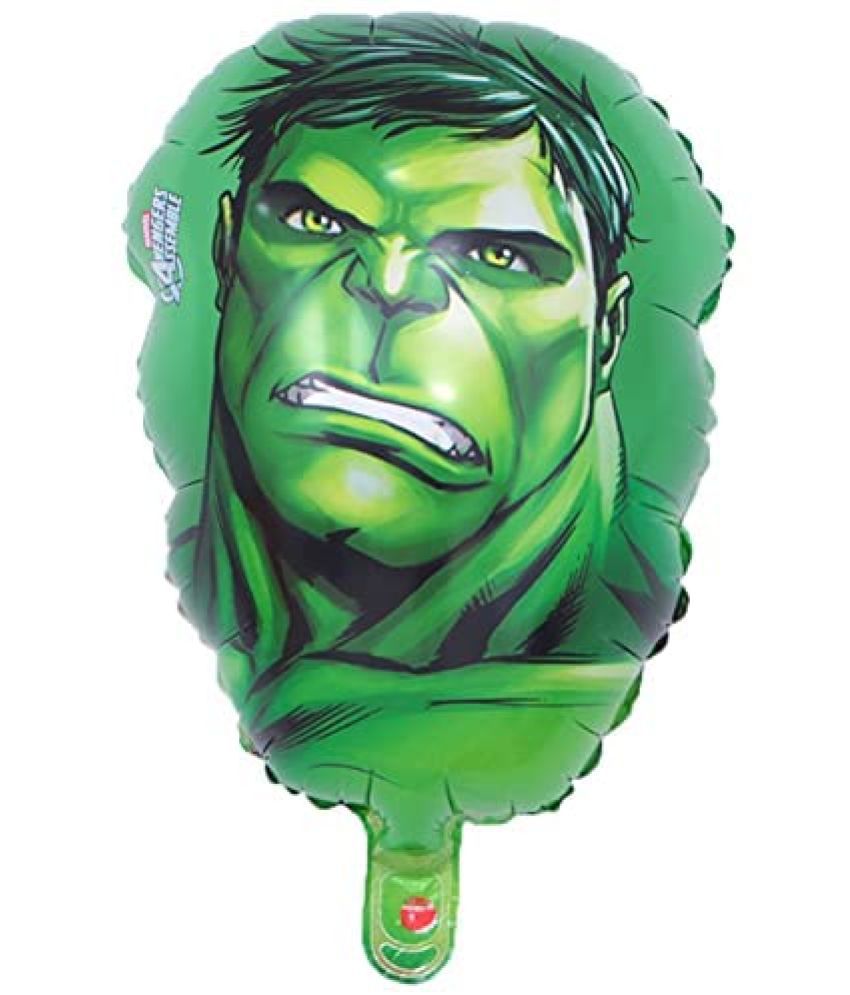     			Lalantopparties Hulk Man Face Shape Avenger Theme Foil Balloon 18 Inch For Avenger Theme Decoration, Birthday Balloon, Theme Decoration Multicolor Pack of 1